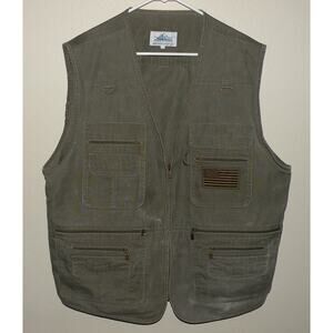 Blue Stone Safety Products Men’s XXL Canvas Zipper Conceal Carry Vest Gray